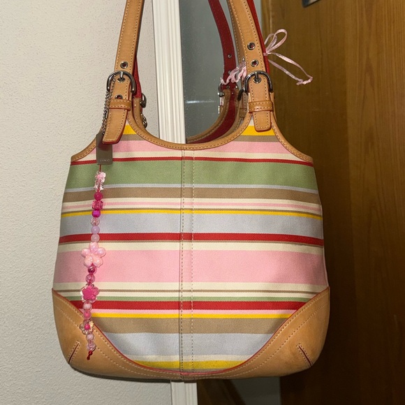 Striped Multicolor Tote Bag - Picture 1 of 6